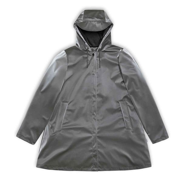 RAINS A-Line Jacket metallic grey Ansicht 1